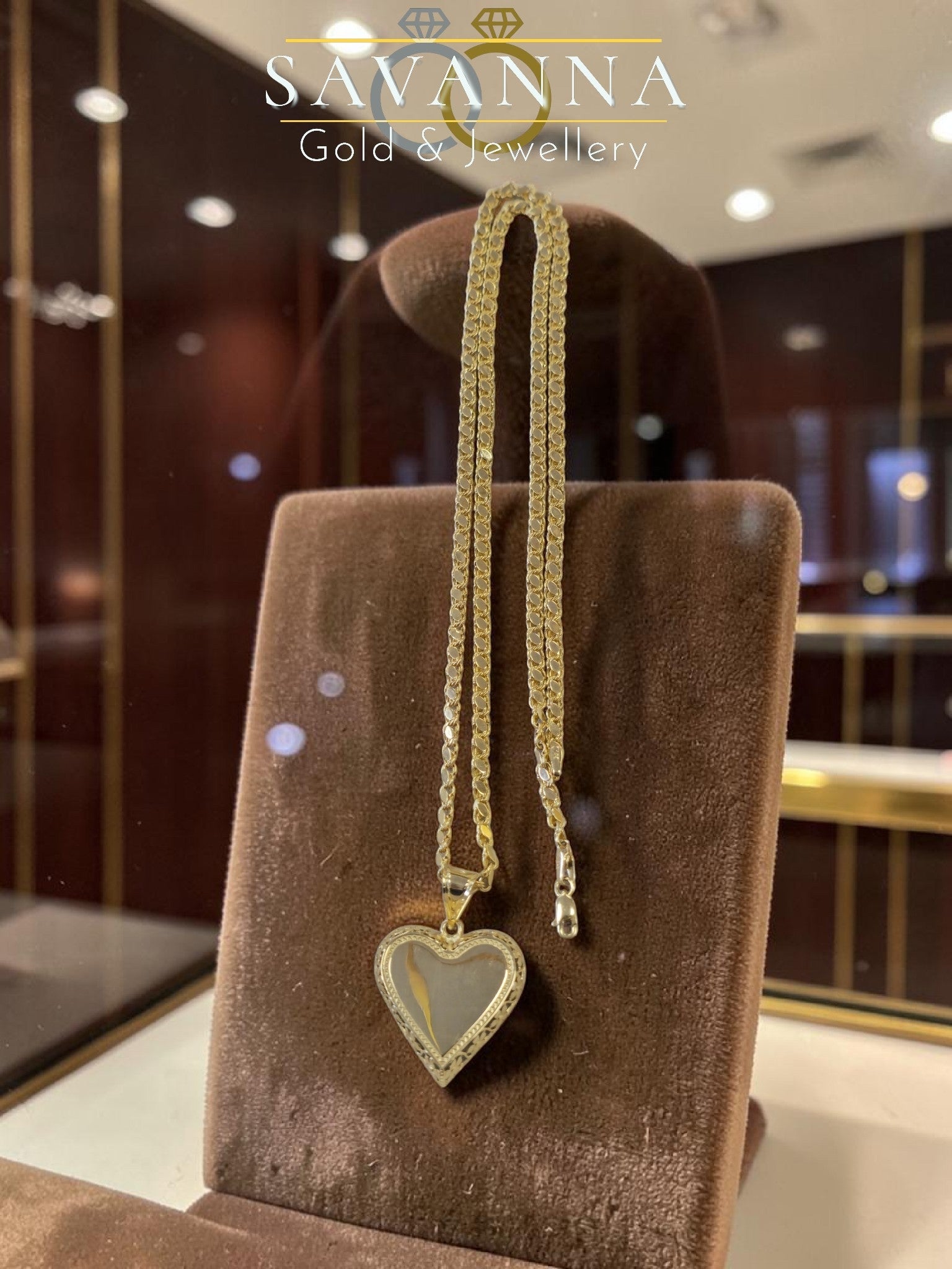 Heart pendant and Necklace Combo